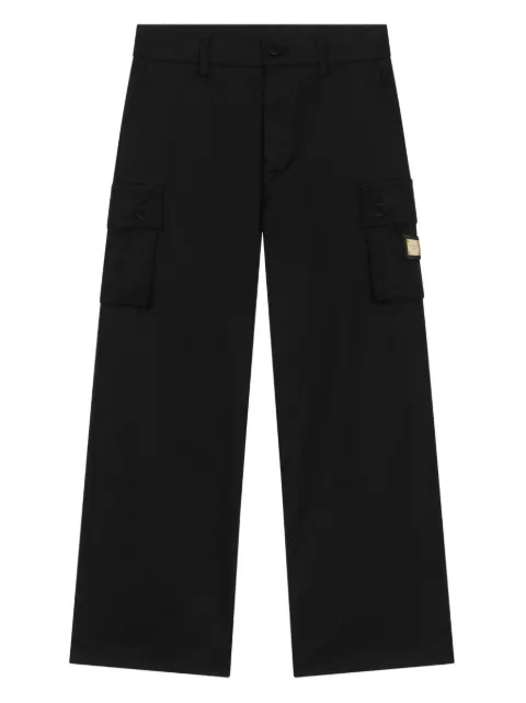 Dolce & Gabbana Kids pants cargo con placa del logo