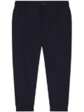 Dolce & Gabbana Kids logo-plaque stretch-cotton track pants - Blue