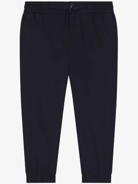 Dolce & Gabbana Kids logo-plaque stretch-cotton track pants