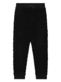 Dolce & Gabbana Kids monogram-jacquard drawstring track pants - Black