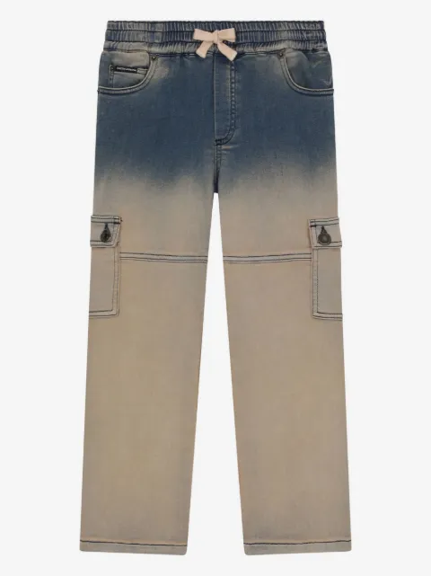 Dolce & Gabbana Kids dégradé cargo jeans