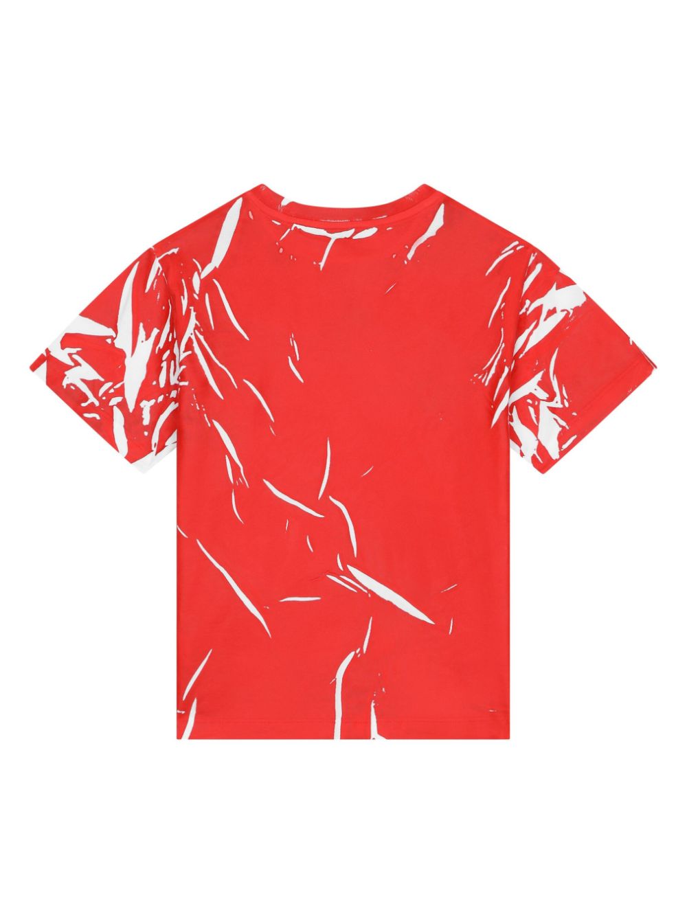 Dolce & Gabbana Kids T-shirt met abstracte print - Rood