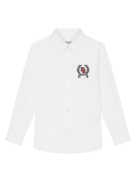 Dolce & Gabbana Kids embroidered-logo cotton shirt