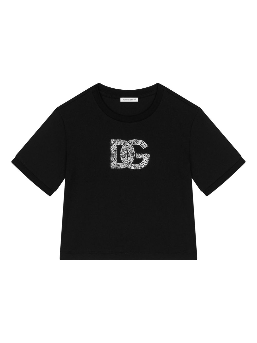 Dolce & Gabbana Kids logo-embellished cotton T-shirt - Black