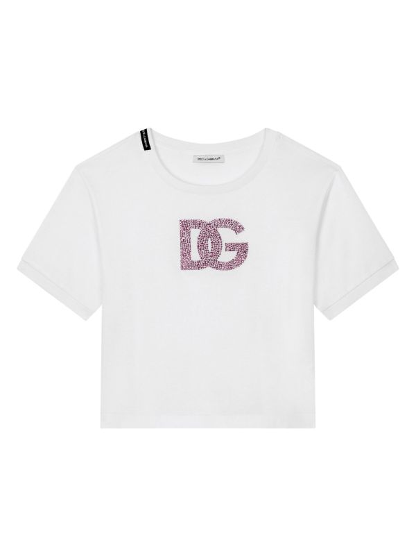 Dolce & Gabbana Kids rhinestone-logo Cotton T-shirt - Farfetch