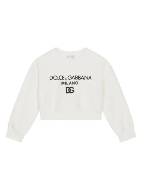 Dolce & Gabbana Kids logo-print crew-neck sweatshirt