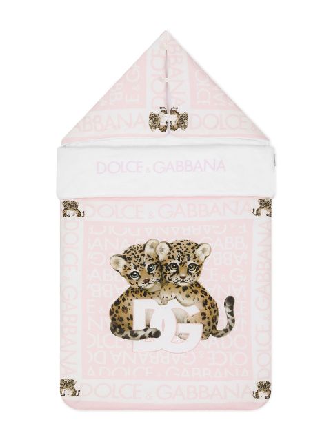 Dolce & Gabbana Kids leopard-print sleeping bag
