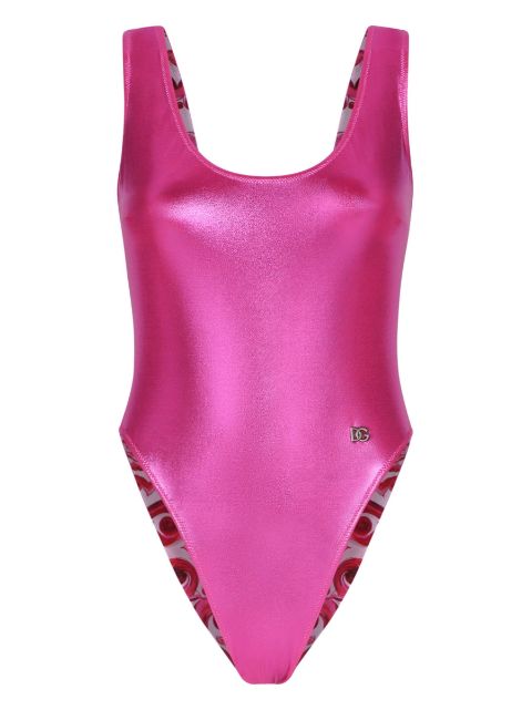 Dolce & Gabbana high-shine one-piece swimsuit Women