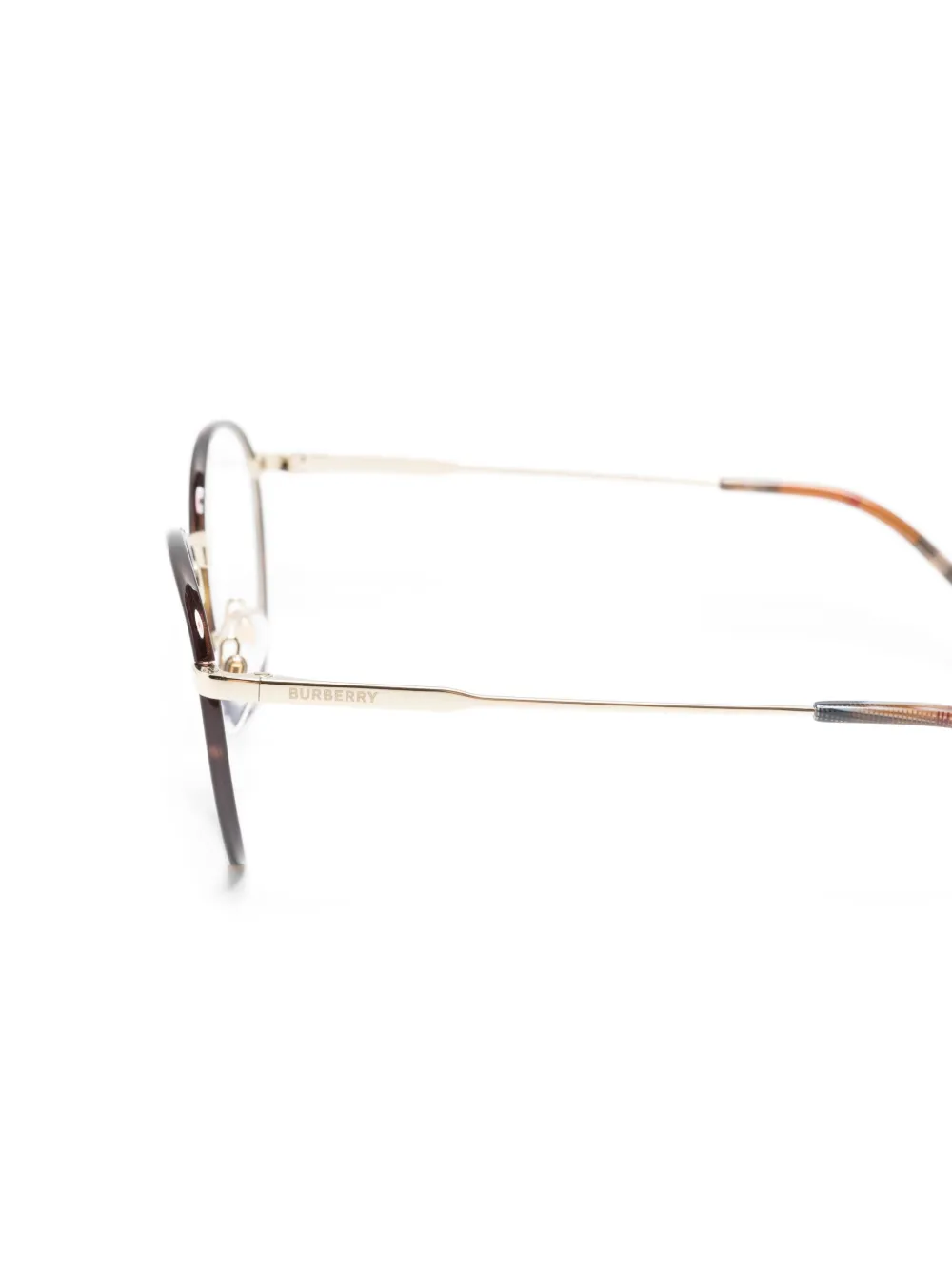 Burberry Eyewear Tortoiseshell-effect Round-frame Glasses In Brown