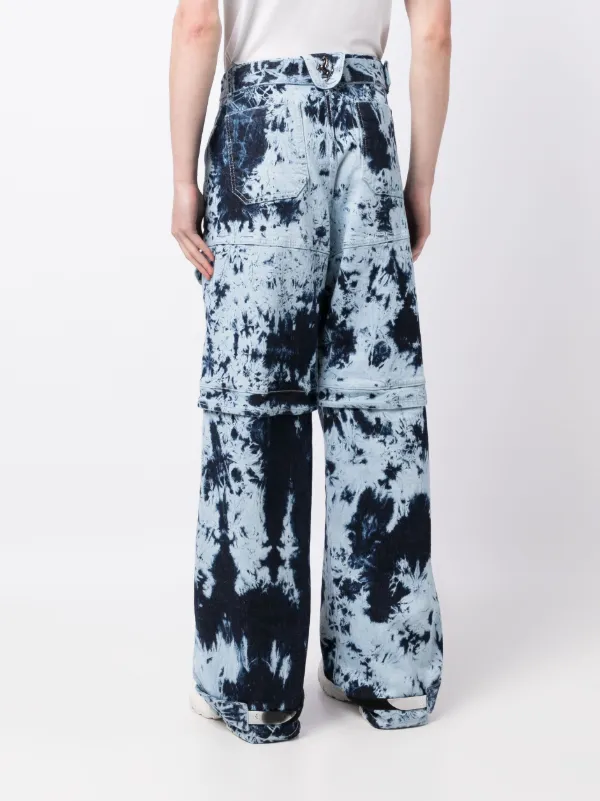 【関税込み】FERRARI Tie-dye jeans Ferrari Tie dye-print Jeans | Yellow | FARFETCH UK