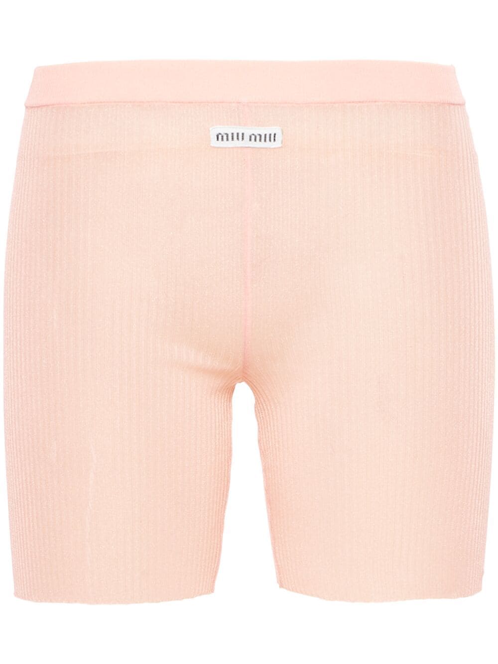 Miu Miu Nylon Shorts In Pink
