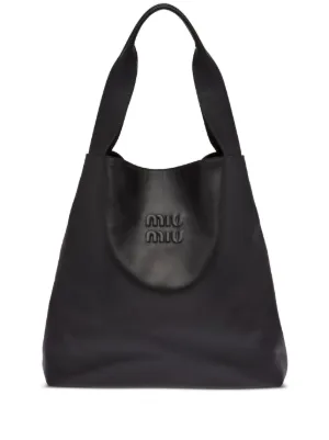 Women's Vintage Effect Leather Small 'miu Wander' Hobo Bag by Miu Miu