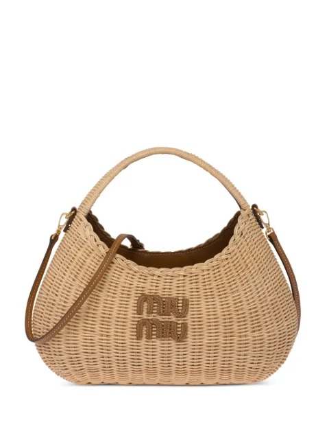 Miu Miu Wander wicker tote bag