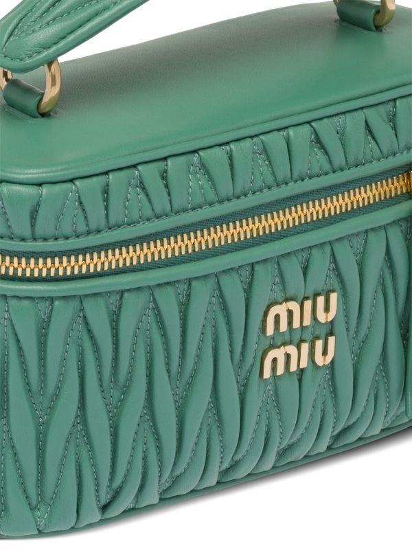 Miu Miu Madras Leather Shoulder Bag - Farfetch