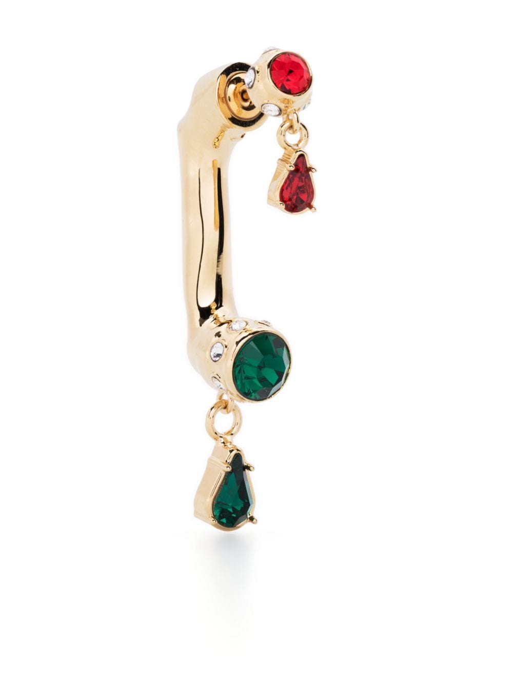 Shop Rabanne Crystal-embellished Drop Earring In Gold