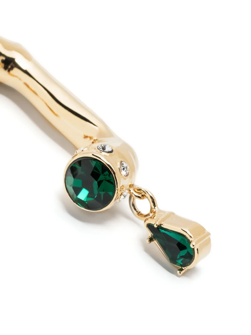 Rabanne Rhinestone Embellished Drop Earrings In Gold