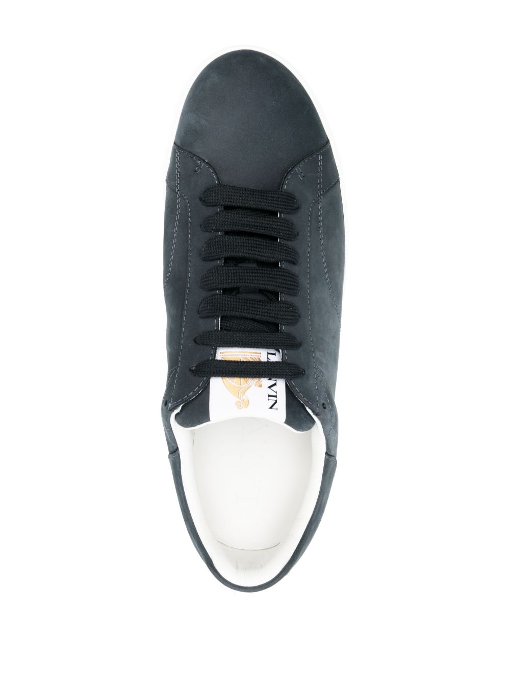 Lanvin embroidered-logo low-top leather sneakers Men