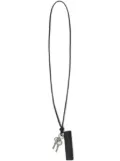 1017 ALYX 9SM logo-lettering leather keyring - Black