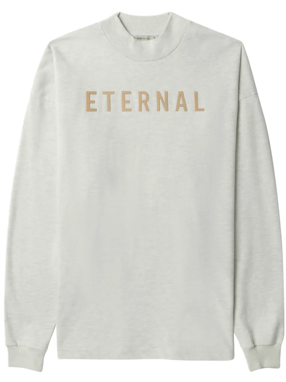 Fear Of God Logo-embroidered Long-sleeved Cotton Sweatshirt In Grey