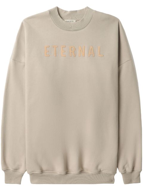 Fear Of God - logo-embroidered long-sleeved cotton sweatshirt