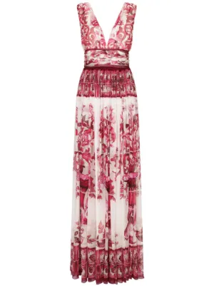 Dolce & Gabbana Majolica-print Poplin Maxi Dress | Blue | FARFETCH Dolce & Gabbana Majolica-print Poplin Maxi Dress | Blue | FARFETCH