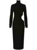Dolce & Gabbana cut-out high-neck midi dress - Black