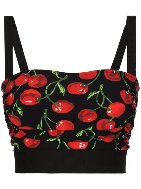 Dolce & Gabbana Ciliegie-print cropped tank top