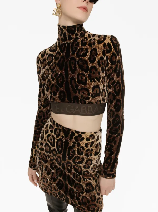 Dolce & Gabbana leopard-print high-neck Blouse - Farfetch