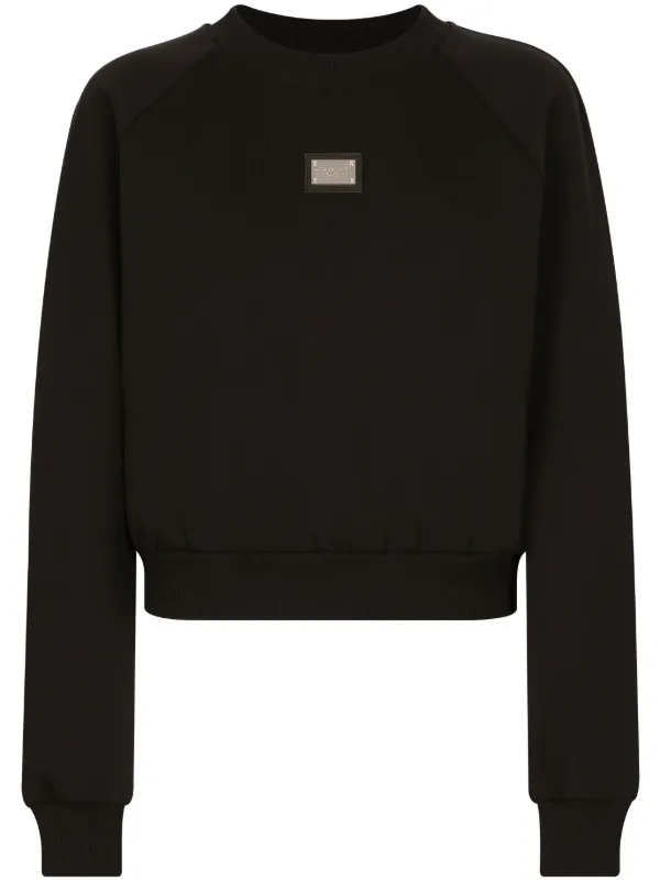 Dolce & Gabbana logo-plaque Sweatshirt | Black | FARFETCH BN