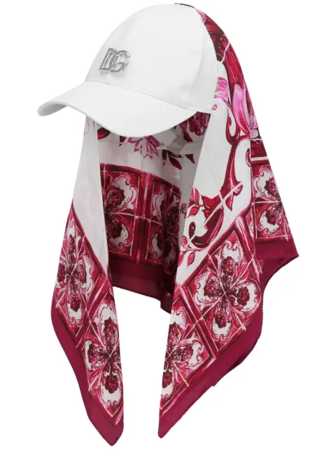 Dolce & Gabbana Majolica-print silk-blend cap