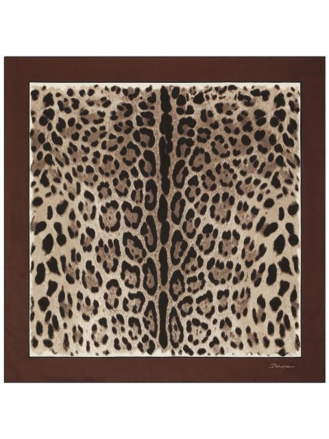 Dolce & Gabbana leopard-print silk scarf Women