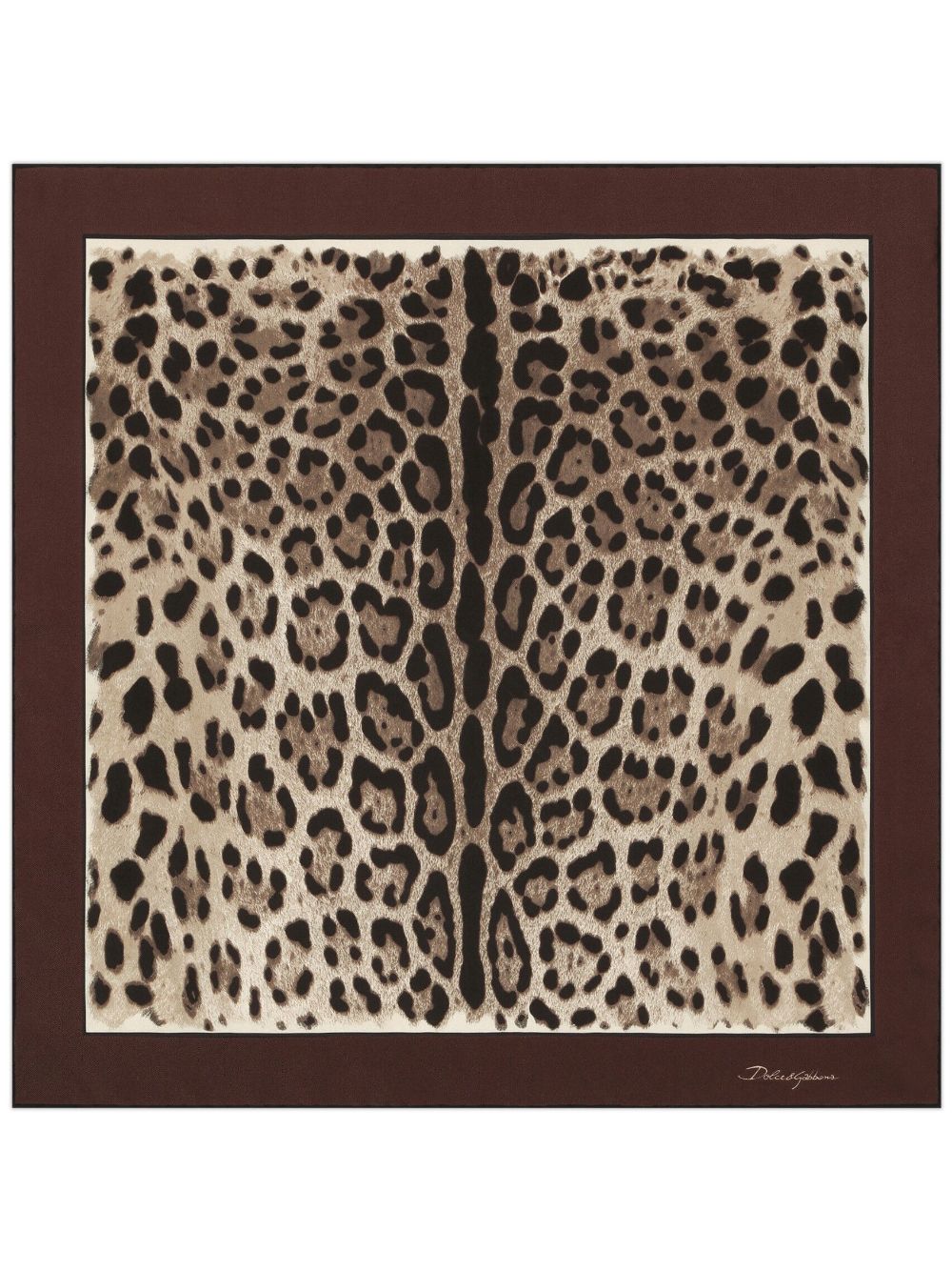 leopard-print silk scarf