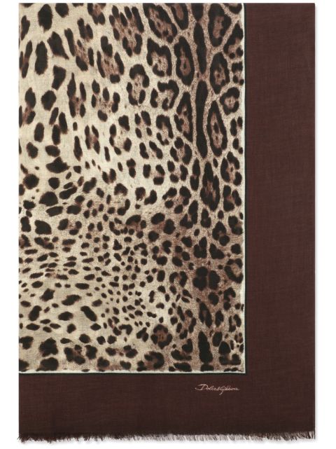 Dolce & Gabbana leopard-print silk scarf Women