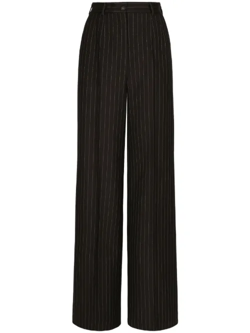 Pantalon ample taille-haute à fines rayures - Dolce & Gabbana - Modalova