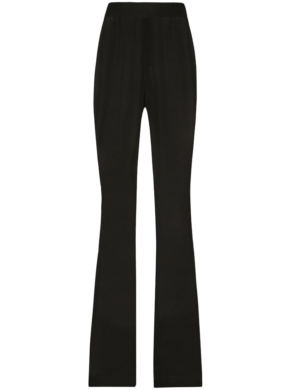 DOLCE & GABBANA SEMI-SHEER CHIFFON FLARED TROUSERS