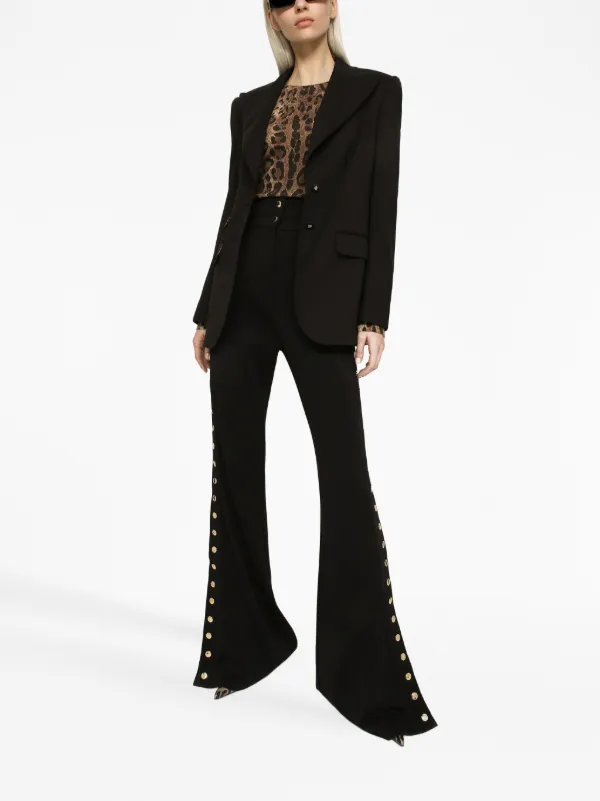 Dolce & Gabbana button-detail Bootcut high-waisted Trousers