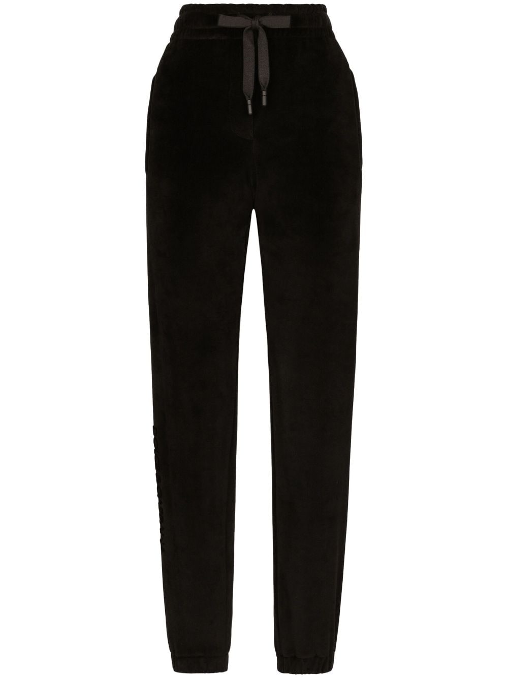 Dolce & Gabbana logo-embroidered drawstring track pants – Black