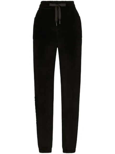 Dolce & Gabbana pants con logo bordado y cordones en la pretina