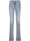 Dolce & Gabbana logo-patch low-rise bootcut jeans - Blue