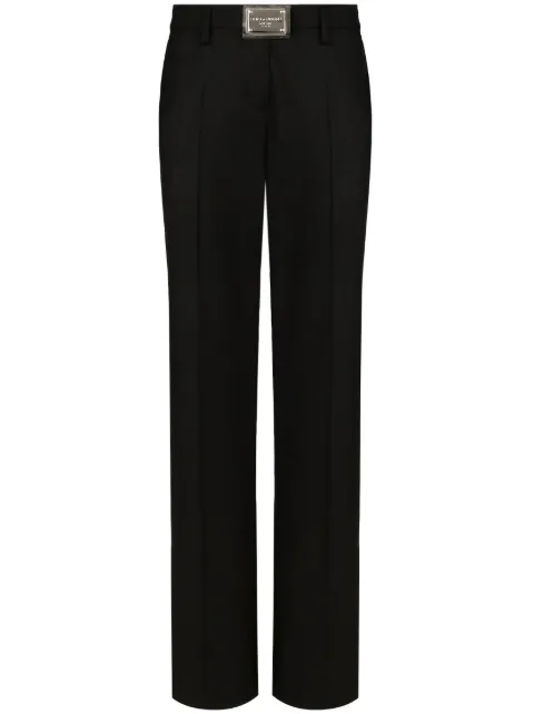 Dolce & Gabbana logo-plaque straight-leg trousers