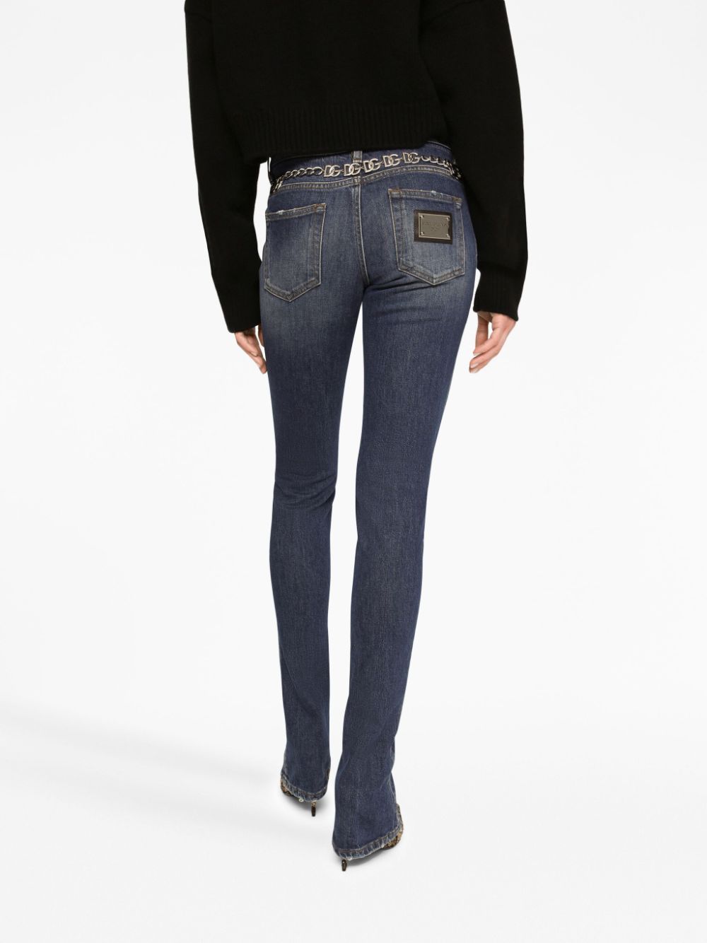 Shop Dolce & Gabbana Mid-rise Slim-cut Jeans In Blue