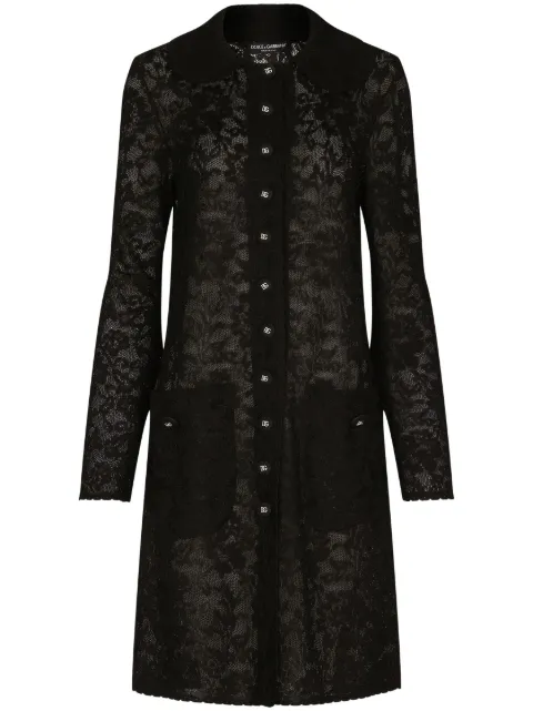 Dolce & Gabbana chamarra DG con costuras de encaje 