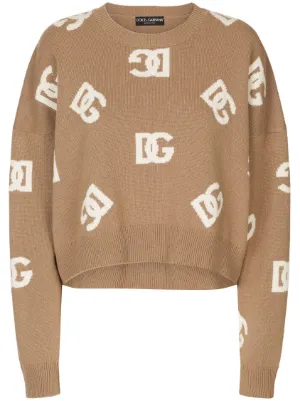 Dolce Gabbana DG Monogram Virgin Wool Jumper Farfetch