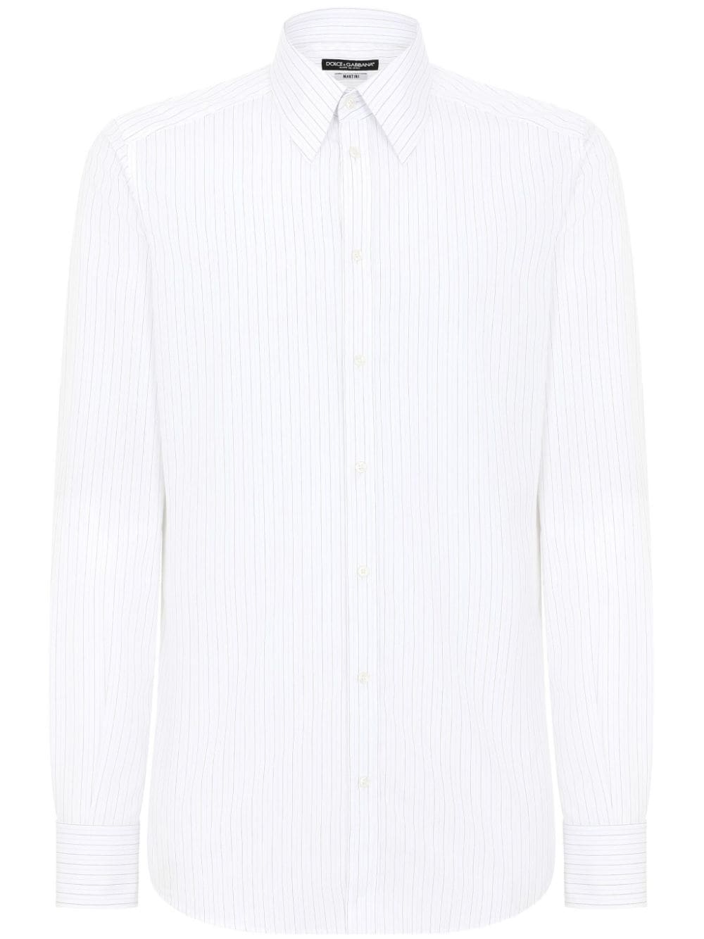 Dolce & Gabbana Striped Cotton Shirt In White