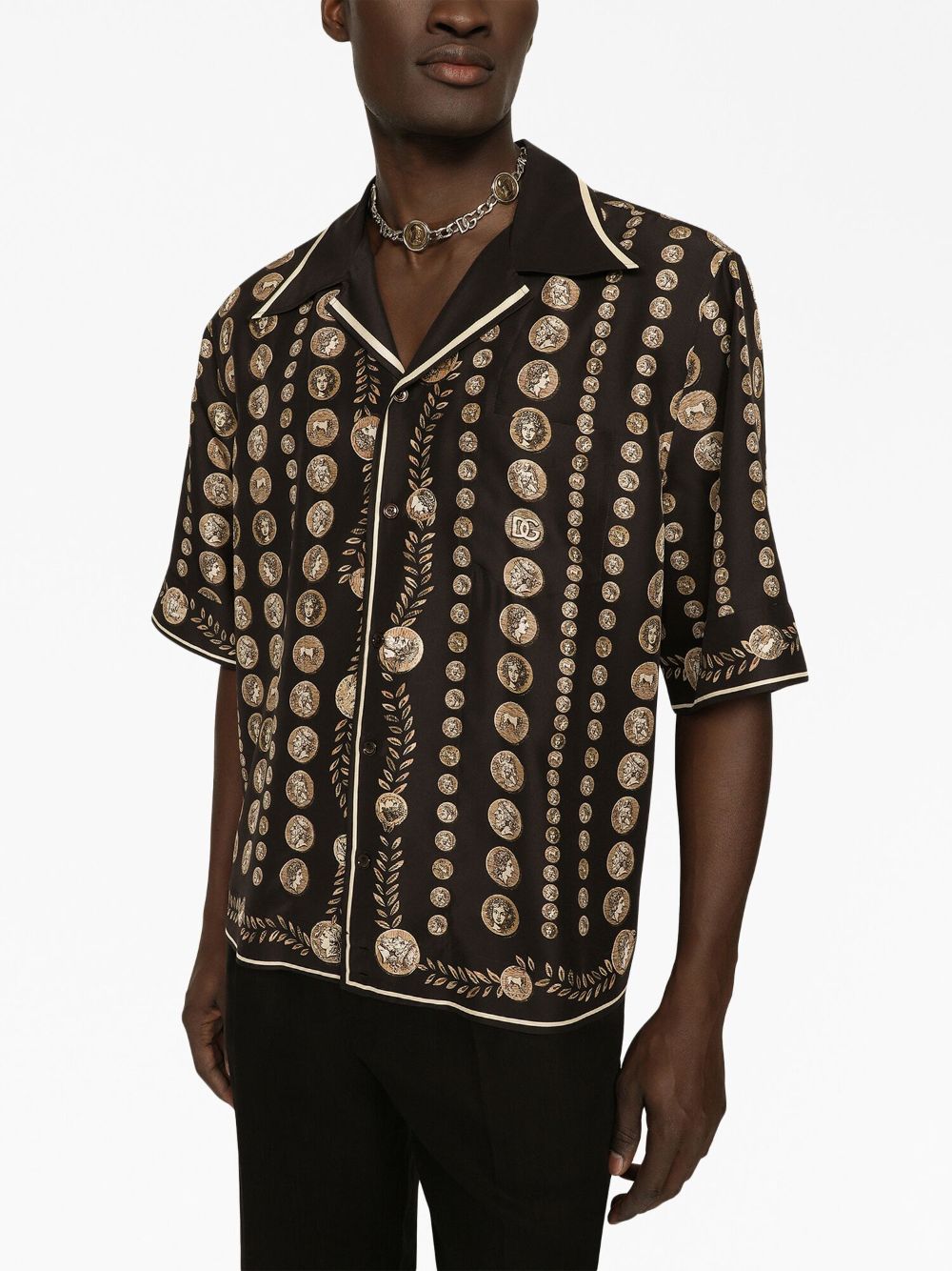 Dolce & Gabbana Monete-print Silk Shirt - Farfetch