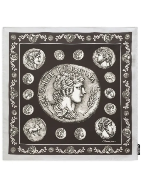 Dolce & Gabbana Lenço Roman de seda com estampa
