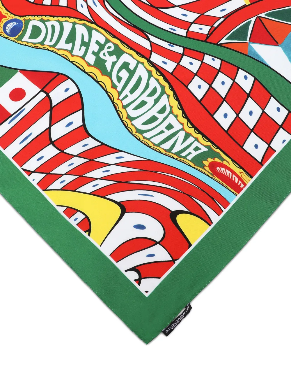 Dolce & Gabbana Sjaal met logoprint - Groen