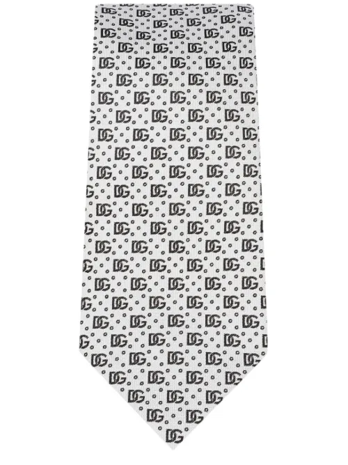 Cravate en soie à logo en jacquard - Dolce & Gabbana - Modalova