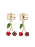 Dolce & Gabbana logo-lettering drop earrings - Gold