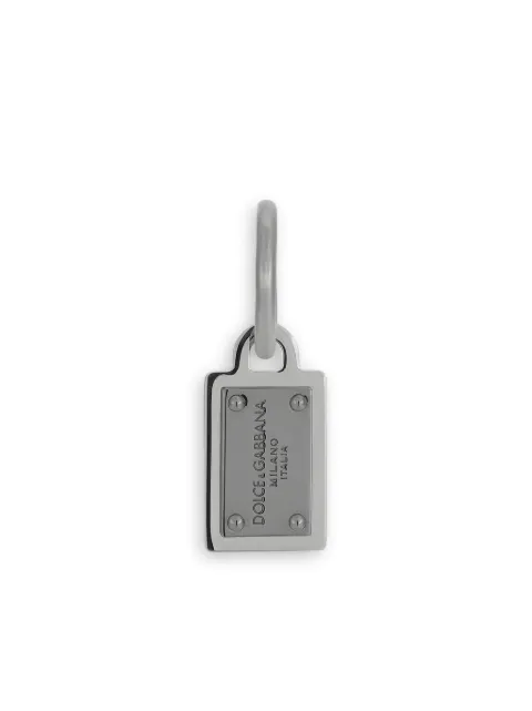 Dolce & Gabbana logo-engraved tag earrings